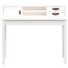 Stylish White Desk 110x50 cm | Solid Pine Wood - Hipo Market