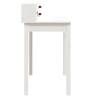 Stylish White Desk 110x50 cm | Solid Pine Wood - Hipo Market