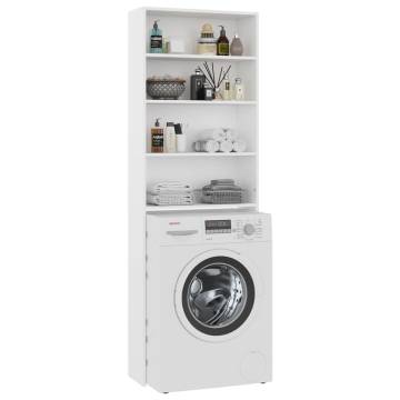 Washing Machine Cabinet White 64x24x190 cm - Stylish Storage