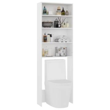 Washing Machine Cabinet White 64x24x190 cm - Stylish Storage