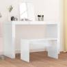 Dressing Stool High Gloss White 70x35x45 cm Engineered Wood Colour high gloss white 