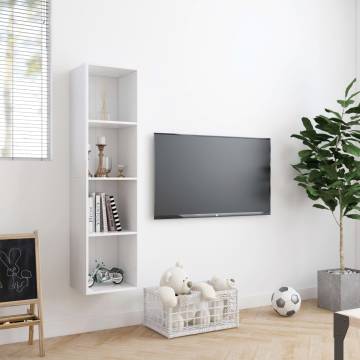 Book Cabinet/TV Cabinet White - Stylish Storage Solution | HipoMarket