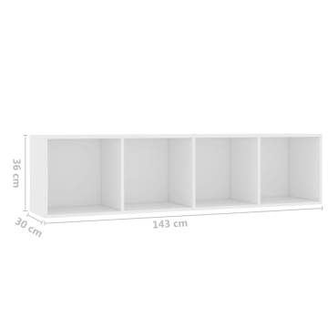 Book Cabinet/TV Cabinet White - Stylish Storage Solution | HipoMarket