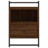 Wall-Mounted Bedside Cabinets - Brown Oak | HipoMarket