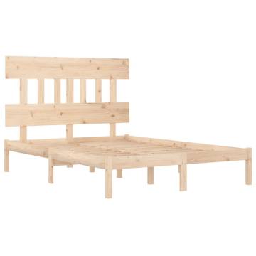 Solid Wood Bed Frame 160x200 cm - Timeless Design | HipoMarket