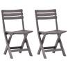 Folding Garden Chairs 2 pcs Plastic Mocha Colour mocha Quantity in Package 2 Number of 1 