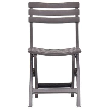 Folding Garden Chairs 2pcs - Weather Resistant Mocha