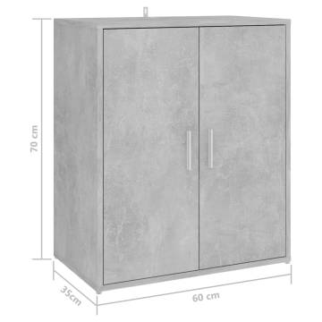 Shoe Cabinet Concrete Grey 60x35x70 cm | Stylish Storage Solution