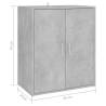 Shoe Cabinet Concrete Grey 60x35x70 cm | Stylish Storage Solution