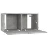 Hanging TV Cabinet Concrete Grey - Modern Design | HipoMarket