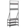 Clothes Rack with Shoe Storage - Grey Sonoma 70x40x184 cm