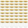 Glass Jam Jars with Gold Lid - 48 pcs - 230 ml - HipoMarket