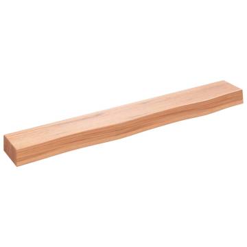 Light Brown Wall Shelf - Solid Oak, 80x10x6 cm | Hipomarket