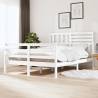 Bed Frame White Solid Wood 120x200 cm Colour white Size 120 x 200 cm 