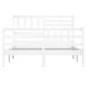 White Solid Wood Bed Frame 120x200 cm | Hipomarket UK