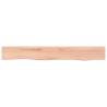 Light Brown Wall Shelf - Solid Oak, 80x10x6 cm | Hipomarket