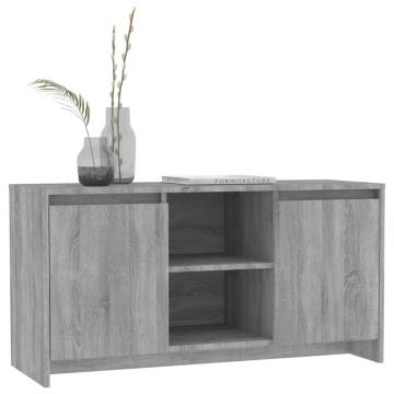 Stylish Grey Sonoma TV Cabinet - 102x37.5x52.5 cm