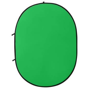 2 in 1 Oval Studio Background Screen - Green & Blue 200x150 cm