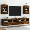 TV Wall Cabinets with LED Lights 2 pcs Smoked Oak 40x30x60.5 cm Colour smoked oak Quantity in Package 2 Width 40 cm 