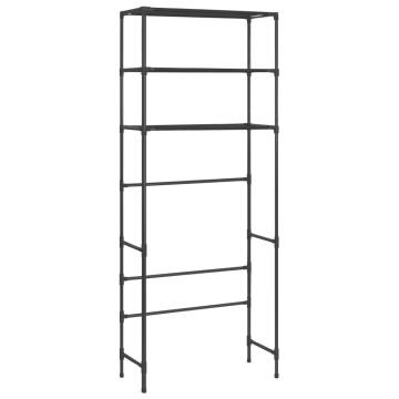 3-Tier Storage Rack Over Laundry Machine - Black, Durable & Versatile