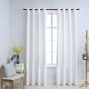 Blackout Curtains with Metal Rings 2 pcs Off White 140x245 cm Colour off white Size 140 x 245 cm Quantity in Package 2 