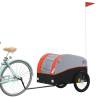 Bike Trailer Black and Orange - 45 kg Iron Cargo Carrier