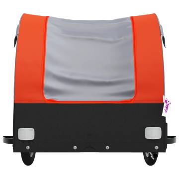 Bike Trailer Black and Orange - 45 kg Iron Cargo Carrier