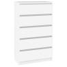 Elegant White Drawer Cabinet - 60x36x103 cm | HipoMarket