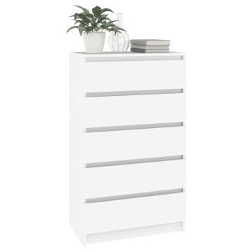 Elegant White Drawer Cabinet - 60x36x103 cm | HipoMarket