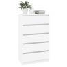 Elegant White Drawer Cabinet - 60x36x103 cm | HipoMarket