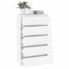 Elegant White Drawer Cabinet - 60x36x103 cm | HipoMarket