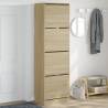 Shoe Cabinet with 4 Flip-Drawers Sonoma Oak 60x42x204 cm Colour sonoma oak Size 60 x 42 x 204 cm Quantity in Package 1 Number of 