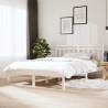 Bed Frame White Solid Wood Pine 120x200 cm Colour white Size 120 x 200 cm 