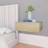 Floating Nightstands 2 pcs Sonoma Oak 40x30x15 cm Engineered Wood Colour sonoma oak Quantity in Package 2 