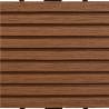 22 Pcs WPC Decking Tiles 30x30 cm - Durable Dark Brown