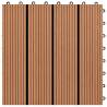 22 Pcs WPC Decking Tiles 30x30 cm - Durable Dark Brown