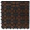 22 Pcs WPC Decking Tiles 30x30 cm - Durable Dark Brown