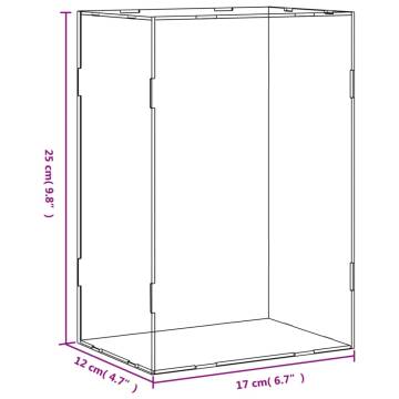 Acrylic Display Box 17x12x25 cm – Dustproof & Easy Assembly