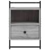 Wall-Mounted Bedside Cabinets - Grey Sonoma - 2 pcs