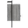 Wall-Mounted Bedside Cabinets - Grey Sonoma - 2 pcs