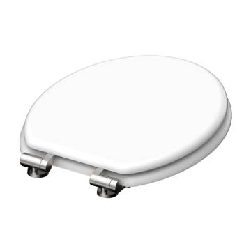 SCHÜTTE Toilet Seat WHITE Wood Core - Durable & Noiseless