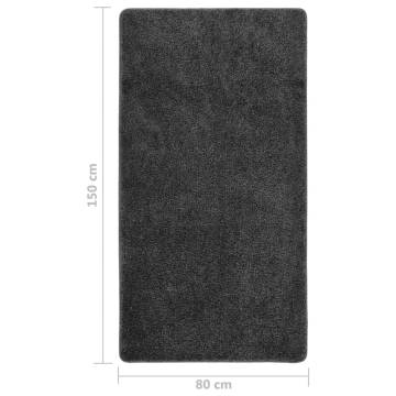 Shaggy Dark Grey Rug 80x150 cm - Comfort & Anti-slip