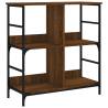 Brown Oak Bookshelf - 78.5x33x82 cm Engineered Wood Storage