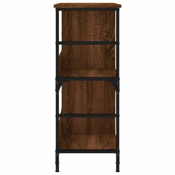 Brown Oak Bookshelf - 78.5x33x82 cm Engineered Wood Storage