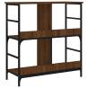 Brown Oak Bookshelf - 78.5x33x82 cm Engineered Wood Storage