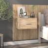 Sonoma Oak Wall-Mounted Bedside Cabinets - 2 Pcs