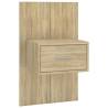 Sonoma Oak Wall-Mounted Bedside Cabinets - 2 Pcs