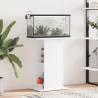 Aquarium Stand High Gloss White 60.5x36x72.5 cm Engineered Wood Colour high gloss white Size 60.5 x 36 x 72.5 cm 