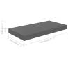 Stylish Floating Wall Shelves - High Gloss Grey (2 pcs)