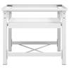 Washing Machine Pedestal with Pull-Out Shelf - White